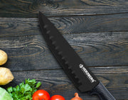 Herzberg 8 Pieces Knife Set with Acrylic Stand - Carbon