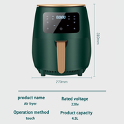 Cheffinger CF-AFRY4.5: 1400W Digital LED Air Fryer - 4.5 Liters Black