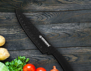 Herzberg 8 Pieces Knife Set with Acrylic Stand - Black Marble