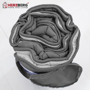 Herzberg HG-2420BCO: Bicolor Microfiber Duvet - 240x200cm Brown