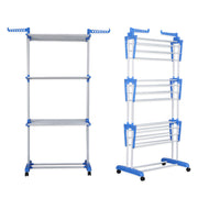 Herzberg HG-8034BLU: Moving Clothes Rack - Blue