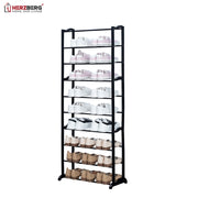 Herzberg HG-8076: 9-Tier Small Shoe Rack Organizer Blue