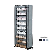 Herzberg HG-8076: 9-Tier Small Shoe Rack Organizer Blue