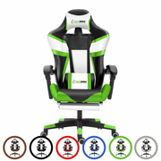 Herzberg HG-8082: Tri-color Gaming and Office Chair with T-shape Accent Coffee