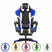 Herzberg HG-8083: Tri-color Gaming and Office Chair with Linear Accent White