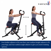 I-Kracht Total Fitness Crunch with Digital Monitor Black